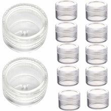 2017 New arrival 50pcs 3g Clear Plastic Empty Cosmetic Sample Containers Jars Pots Small Lip Eyeshadows Creams box Maquiagem