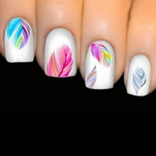 2017 New arrival 5pcs Feather 3D Nail Art Water Transfer Sticker Decal Nail art decorations Nailpolish Beauty Makeup tools