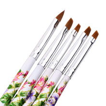 2017 New arrival 5pcs UV Gel Acrylic Nail Art Brush Painting Dotting Pen Set Cosmetics Nails Manicure Makeup tools Maquiagem