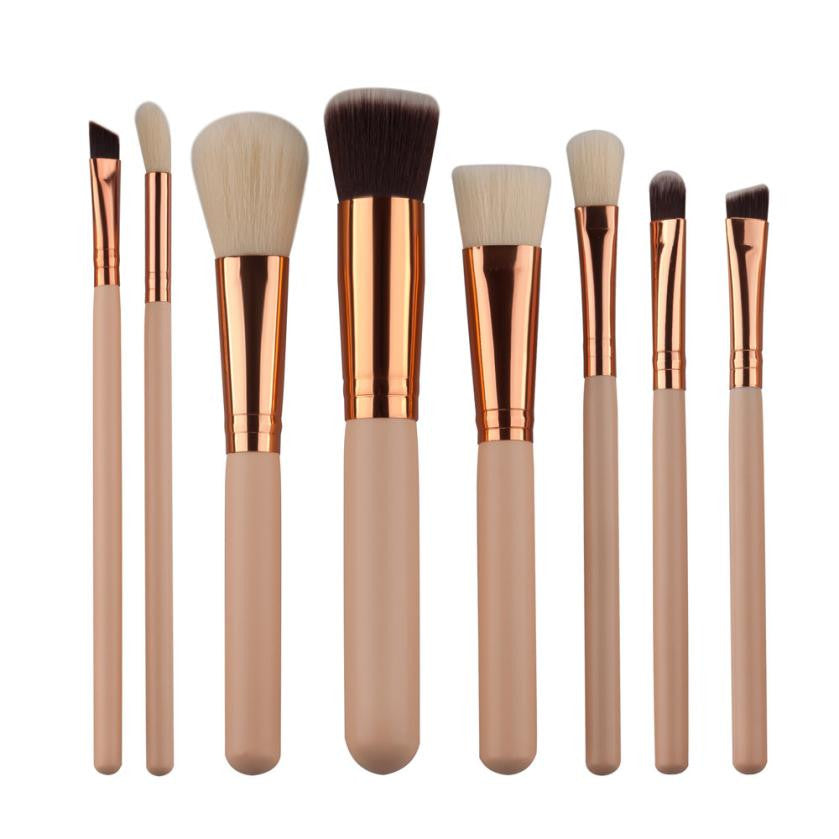 2017 New arrival 8PCS Mini Cosmetic Eyebrow Eyeshadow brush Beauty Soft Face Powder Foundation Makeup brushes Pincel maquiagem