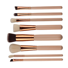 2017 New arrival 8PCS Mini Cosmetic Eyebrow Eyeshadow brush Beauty Soft Face Powder Foundation Makeup brushes Pincel maquiagem