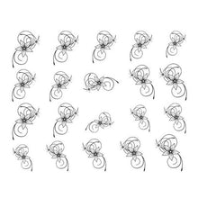 2017 New arrival DIY Flower Nail sticker Water Transfer Slide Decal Nail Sticker Tips Nail art decorations Maquiagem Black