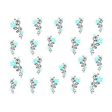 2017 New arrival Korean Nail Stickers Decals Green Star Flowers Design Nail Tip Art Water Transfers Decal Sticker Maquiagem