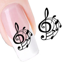 2017 New arrival Nail Sticker Musical DIY Nail Art Tips Transfers Decal Sticker Decoration korean Beauty Maquiagem Black