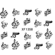 2017 New arrival Nail Sticker Musical DIY Nail Art Tips Transfers Decal Sticker Decoration korean Beauty Maquiagem Black