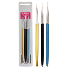 2017 New arrival Nail art 3pcs Set Pens Silicone Tube handle Hot sale women Nail art decorations Nails Pen Maquiagem