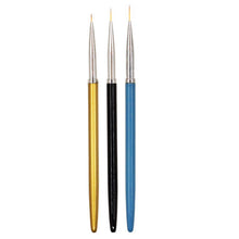 2017 New arrival Nail art 3pcs Set Pens Silicone Tube handle Hot sale women Nail art decorations Nails Pen Maquiagem