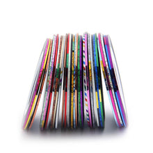 2017 New arrival Nail sticker 30 Rolls Striping Tape DIY 3D Nail art decorations Tips Nails Stickers Cosmetics Maquiagem