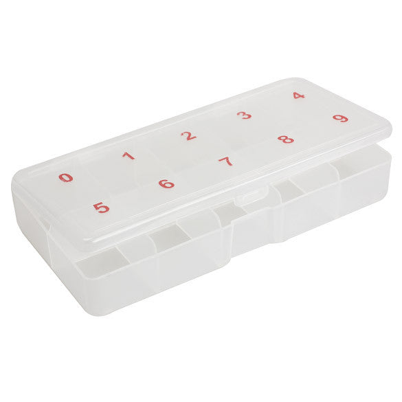 2017 Plastic False Clear Compartments Nail Tips Storage Box