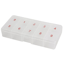 2017 Plastic False Clear Compartments Nail Tips Storage Box