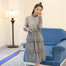 2017 Plus Size Vestidos Sexy Straight Mid-Calf Dress Brief Full Petal Sleeve Turtleneck Solid color Women Dresses 72244