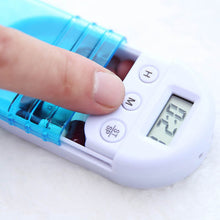 2017 Portable Grid Intelligent Electronic Timing Pill Case Alarm Timer Pills Reminder Storage Box