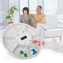 2017 Portable Intelligence Electronics Timing Medicine Box Circular Rotating Reminder Alarm 7 Day Pill Cases