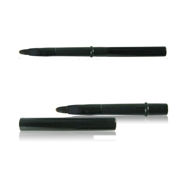 2017 Portable Makeup brushes Automatic Retractable Lip Brush With Lid Eyeliner Brush Maquiagem Black
