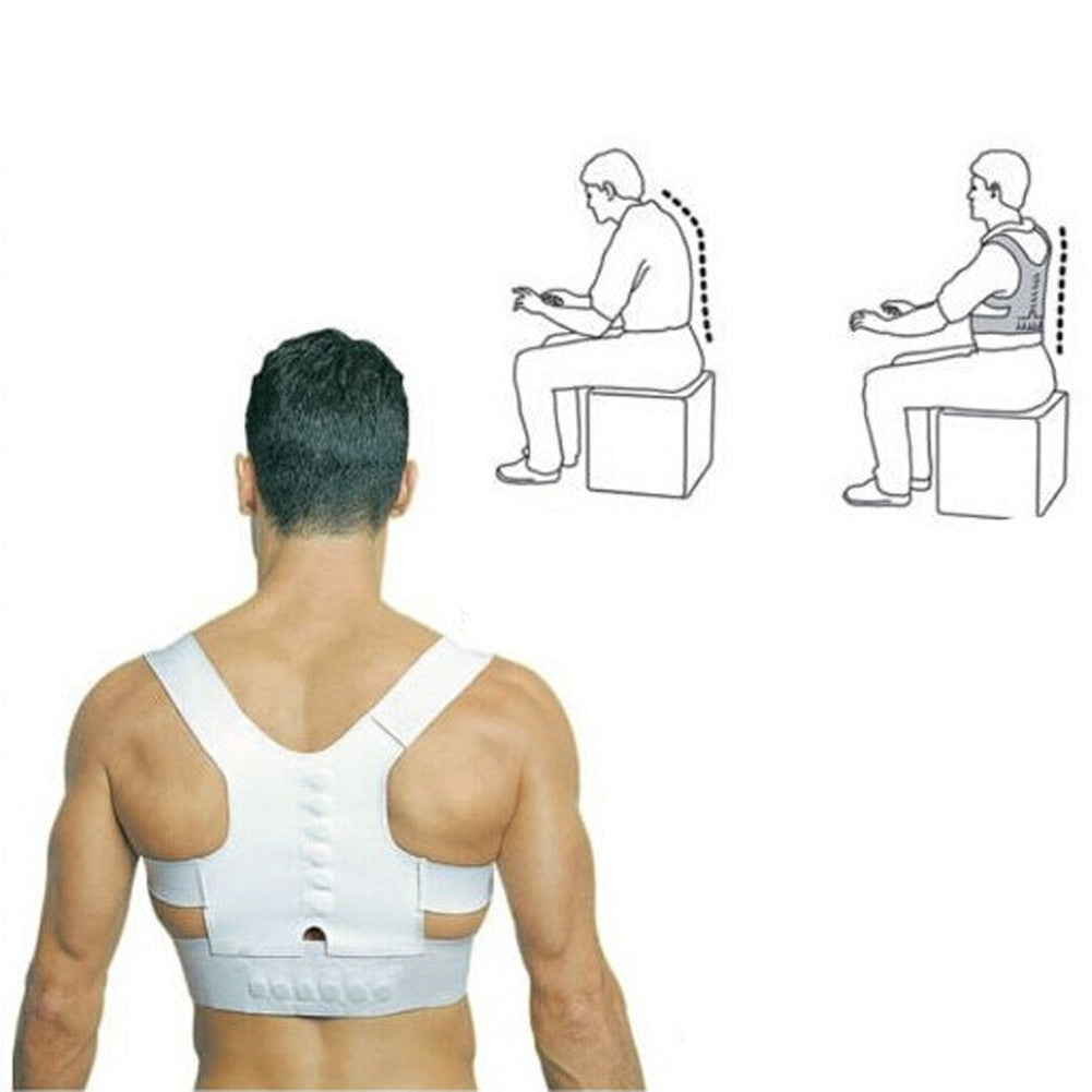 2017 Power Magnetic Posture Humpback Support Corrector Back Brace Belt Magic Strap