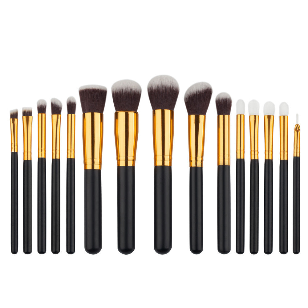 2017 Professional 15PCS Cosmetic Makeup brushes Set Soft Face Foundation Powder Eyeshadow Eyebrow brush Blusher Pincel maquiagem