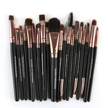 2017 Professional 20PCS Cosmetic Eyebrow Makeup brushes Beauty Lip Face Powder Foundation Eyeshadow brush Pincel maquiagem Black