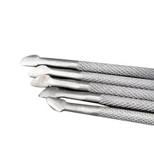 2017 Professional Double-end Cuticle Pusher Dead Skin Remover Manicure Nail Art Stainless Steel Silver