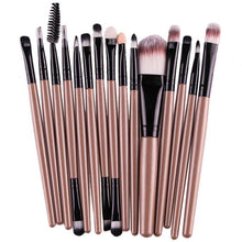 2017 Professional Makeup Brushes Set 15pcs High quality Foundation Eyebrow Lip Brush Make up Tools Kit Gold