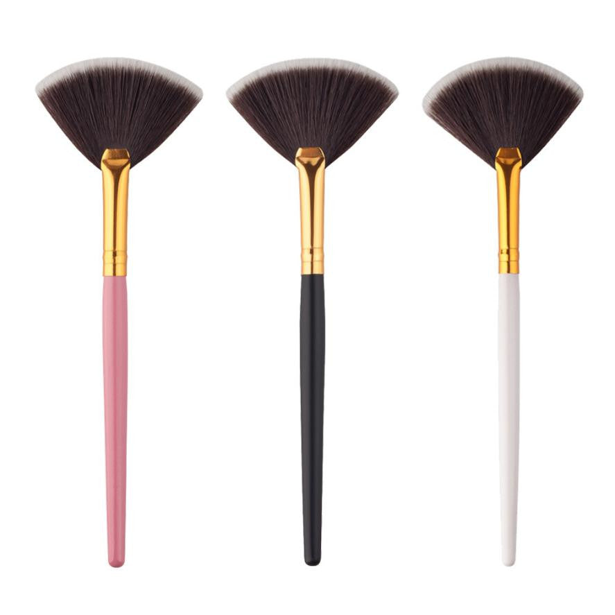 2017 Professional Makeup brushes 15cm Artificial Fiber Fan brush Powder Foundation Make up brushes korean Pincel maquiagem