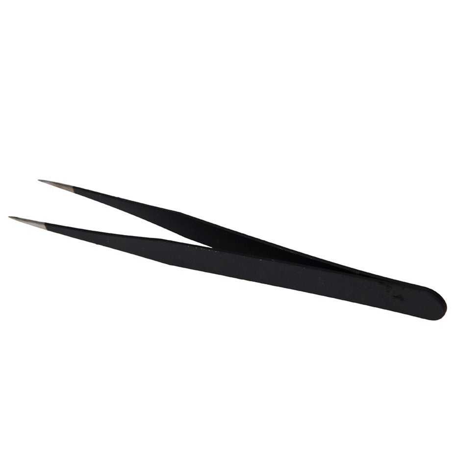 2017 Professional Precision Tweezer DIY Antistatic Tweezers Stainless steel Makeup Tweezers Model 10 Black