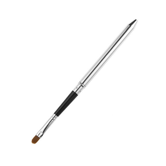 2017 Professional Retractable Lipbrush Portable Alloy Tube Cover Lip Brushes Makeup Brush Cosmetic Tool