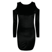 2017 Sexy Black Women's Dresses Sexy Backless Long Sleeve Off Shoulder Velvet Party Mini Dresses vestidos mujer #23