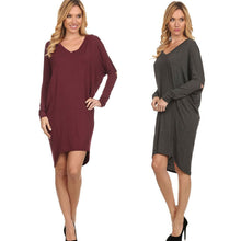 2017 Sexy Pencil Knee-Length Dress Plus Sizes Brief Vestidos Full Batwing Sleeve V-neck Women Dresses 71997