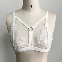 2017 Sexy Summer Women Floral Hollow Out Bralette Bustier Crop Tops Lace Sheer Triangle Bandage Black/White Crop Top Camisole#23