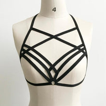 2017 Sexy Women Hollow Out Elastic Cage Goth Bra Bandage Strappy Halter Bandage Crop Bustier Tops Summer 2017 #23