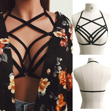 2017 Sexy Women Hollow Out Elastic Cage Goth Bra Bandage Strappy Halter Bandage Crop Bustier Tops Summer 2017 #23