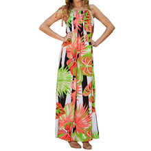 2017 Sexy Women's Summer Boho Beach Print Long Maxi Bandage Dress Evening Party Dress Robe Female vestidos mujer #63