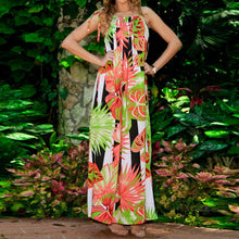 2017 Sexy Women's Summer Boho Beach Print Long Maxi Bandage Dress Evening Party Dress Robe Female vestidos mujer #63
