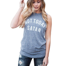 2017 Summer O Neck Sleeveless Tank Top For Women Pullover T-Shirt Letter Print Sleeveless Casual Top Tees #63