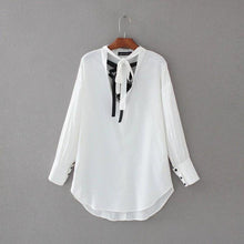 2017 Summer Plus Size Casual Blouses Long Sleeve Blusas Bondage Shirt Fashion V-neck Femininas Tops With Button 72276
