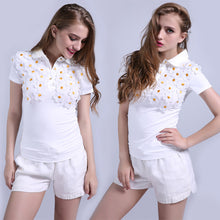 2017 Summer Plus Size Casual Blouses Short Sleeve Blusas Floral Shirt Fashion Turn-down Femininas Russian Tops With Button 72286