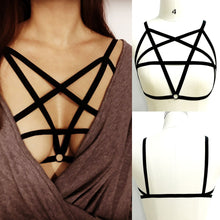 2017 Summer Style Women Sexy Hollow Out Bandage Elastic sexy Bra Strappy Gothic Bondage Crop Top Bustier Bra #63