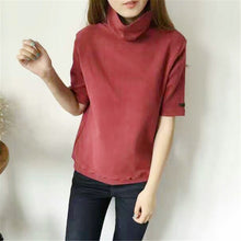 2017 Summer Women T shirts Clothes Woman Short Sleeve t shirt Female Plus Size Turtleneck Top 72242