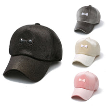 2017 Trendy Bowknot Women Baseball Cap Solid Cotton Hip-Hop Hat Female Adjustable 4 Colors Snapback Hats Winter Spring Garros&02