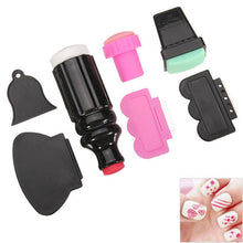 2017 Unique Nail Art Stamping Polish Stamper Image Paint Stamp Scraper Knife Set Nail Stamp Tools 7pcs/set