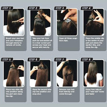 2017 Wine Red Synthetic 5 Clip In Hair Extensions Hairpiece Long Straight Natural Hair Extension 60cm Women's