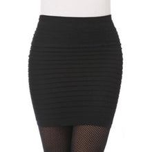 2017 Winter Autumn Women Sexy Bodycon Pleated Bodycon Package Hip Slim Elastic Pencil High Waist Office Lady Mini Skirts #1122
