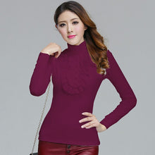 2017 Women Blusas femininas Casual Woman Blouses Long Sleeve Tops Autumn Turtle-neck Lace Shirts With Ruffles 71926
