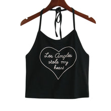 2017 Women Boho Tank Tops Bustier Letter Print Summer Halter Bandage Vest Crop Top Bralette Shirt Cami Women Black White #15