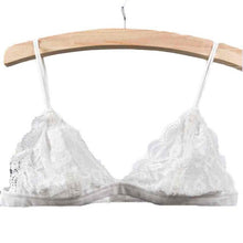 2017 Women Floral Sheer Lace Crop Top Unpadded Hollow Out Triangle Bralette Bra Bustier Crop Top Lingerie Mesh lining Camis #43