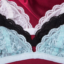 2017 Women Floral Sheer Lace Crop Top Unpadded Hollow Out Triangle Bralette Bra Bustier Crop Top Lingerie Mesh lining Camis #43