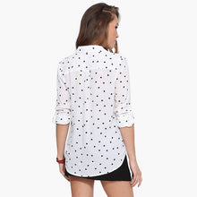 2017 Women Shirts New Arrival European Street Blouse Hearts Printed Shirt Summer Spring Square Collar Dovetail Blusas Tops 60581