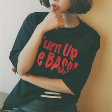 2017 Women Summer Basic T Shirt Fashion Tops O-Neck Half Sleeve Letter Print Korea Style t-shirt 72252