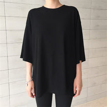 2017 Women Summer Basic T Shirt Fashion Tops O-Neck Three Quarter 3/4 Sleeve t-shirt Thick Tee 72251