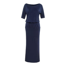 2017 Women Summer Long Maxi Dress Side Splite Casual Strecth Straight Ladies Dresses with Pocket Robe Female Short Sleeve #43